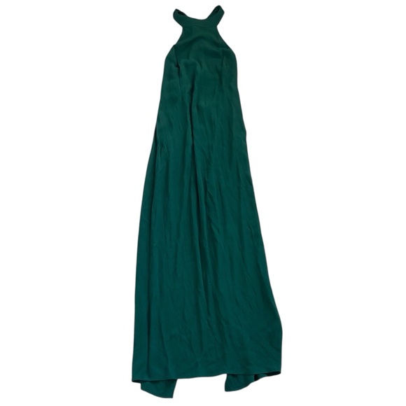 NEW Reformation Filippa Halter Neck Maxi Dress Emerald Green - Picture 1 of 7